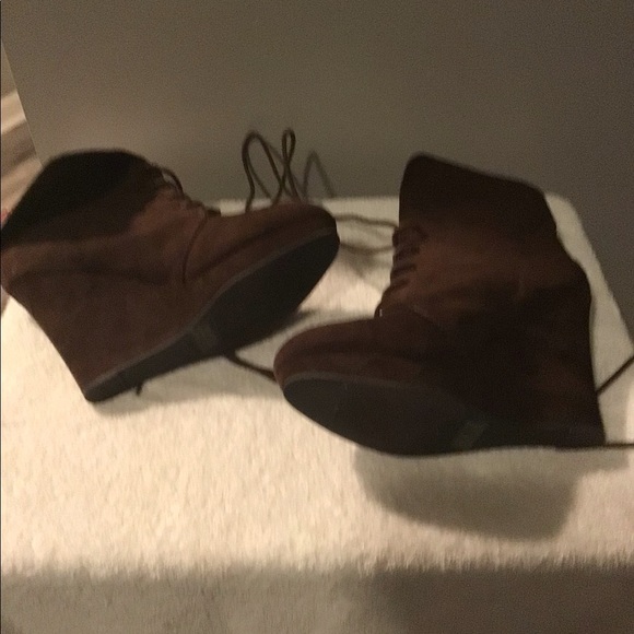 Cupid Suede Wedge Booties - Picture 9 of 9